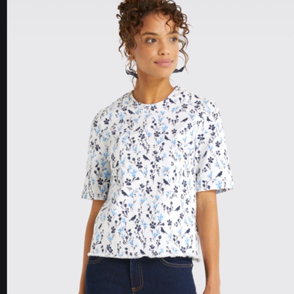 Draper James Tops - Draper James printed denim popover top magnolia 2